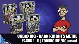 Unboxing Dark Knights Metal Packs 1  5  Zombicide 2nd Edition and DCeased  CMON Games [upl. by Nella]