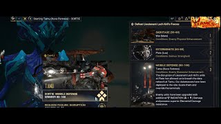 Warframe Tamu Kuva Fortress Mission Mobile Defense level 80100 [upl. by Ayal994]