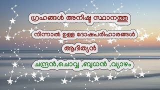 ഗ്രഹങ്ങൾ അനിഷ്ട സ്ഥാനങ്ങളിൽ നിന്നാലുള്ള ദോഷപരിഹാരങ്ങൾ jyothisham malayalamastrology malayalam [upl. by Leblanc]