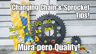 Changing of Chain amp Sprocket Tips and Tutorial  TSR sprockets and Buy and Chase Chain [upl. by Scrogan847]