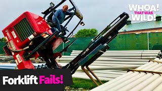 Crazy Forklift Fails 😱  Whoa That Was Wild [upl. by Ainar]