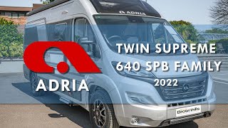 Adria Twin Supreme 640 SPB Family  2022 [upl. by Ahtennek]