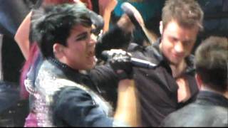 Adam Lambert Funny AI Group Dont Stop Believing Glendale Arizona [upl. by Airegin]