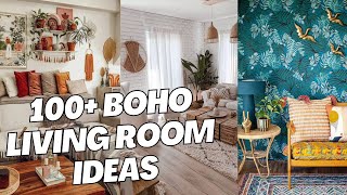 100 Boho Living Room Ideas and Inspirations How to Decorate Bohemian Style Living Room [upl. by Llesram]