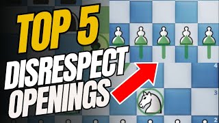 TOP 5  DISRESPECTFUL OPENINGS IN CHESS  2024 [upl. by Nnahgaem905]