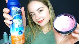 ASMR SHAVING YOU Roleplay Testing 3 Shaving Creams On You Liquid Sounds Face Touching [upl. by Noiramaj]