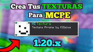 🔴 Como Crear Tus PROPIAS TEXTURAS para Minecraft Pe 120x  Crea Tu TEXTURE PACK para Bedrock😎 [upl. by Aita]