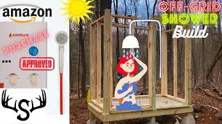 CAMPLUX 132 GPM Propane Tankless Water Heater OffGrid Shower Build [upl. by Breana]