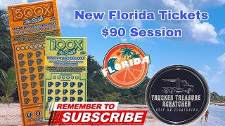 Florida Lottery New Ticket 90 Session [upl. by Ardnoed]