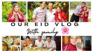 OUR EID VLOG WITH FAMILY 👨‍👩‍👧‍👦🌙❤️🏡 eid celebration aifoona aifu [upl. by Atnoled]