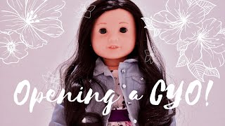 Opening An American Girl CYO Doll Lightest Skin Jess Mold [upl. by Anahsal]