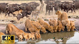 4K African Wildlife Etosha National Park Namibia  Scenic Wildlife Film With Real Sounds [upl. by Nevsa816]