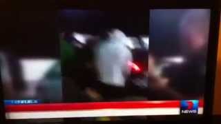 7 News on Pure Kaos Car Club members acting badly Yatala BP 1942014 [upl. by Ferriter]