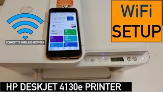 HP DeskJet 4130e WiFi Setup Review [upl. by Aelrac496]