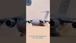 c 17 landing and takeoff on dirt runway💨🙄 [upl. by Amieva]