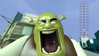 GMOD SCARY SHREK ATTACKING VILLAGE SCHOOL [upl. by Htilil]