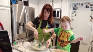 Cooking with Accents amp Superheros OATMEAL BREAKFAST BARS [upl. by Eriam]