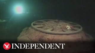 Neverbeforeseen footage of wreck of the Titanic during its 1985 discovery [upl. by Anaet727]