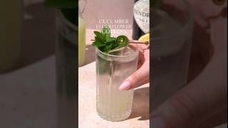 Cucumber Elderflower Collins cocktail🍸 cocktiel cockatiel cocktails [upl. by Idihsar]