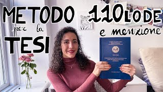 Metodo per tesi di laurea da 110 lode e menzione  10 passaggi per scrivere la tesi [upl. by Ahl]