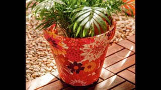 Fabric flower pot [upl. by Ortiz]