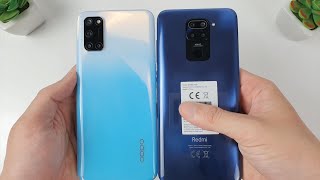 Redmi Note 9 vs Oppo A92  Fingersprint Speedtest Camera Comparison [upl. by Nnahgaem]