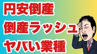 【倒産ラッシュ懸念】円安倒産すでに昨年越え。この業種がヤバいです。 [upl. by Marianna]