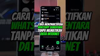 Cara Menonaktifkan Whatsapp Sementara Tanpa Mematikan Data Internet [upl. by Hyacinthia]