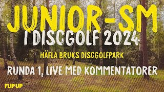 JuniorSM i Discgolf på Häfla Bruk runda 1 [upl. by Thorman]