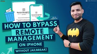 How to Bypass Remote Management on iPhone in minutes 2023 Bypass MDM from iPhone [upl. by Solokin]