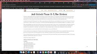 SWG Restoration Jedi Unlock Phase II3 The Shrines [upl. by Perry]