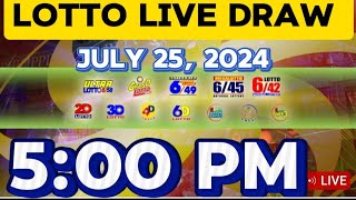 LOTTO 5PM RESULT TODAY JULY 252024 [upl. by Atinhoj642]