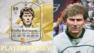 INSANE SHOOTING🎯 89 ICON Emilio Butragueno PLAYER REVIEW  EA FC 25 [upl. by Tremann]