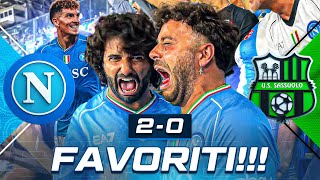 🇮🇹 🤫 FAVORITI NAPOLI 20 SASSUOLO  LIVE REACTION NAPOLETANI AL MARADONA HD [upl. by Rabush409]