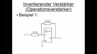 Invertierender Verstärker Operationsverstärker [upl. by Letnahs]