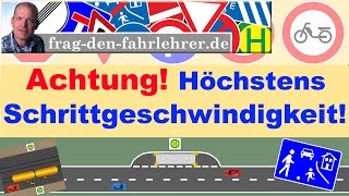 Schrittgeschwindigkeit  Fahrschule  Führerschein Theorie lernen [upl. by Teodoro]