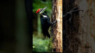 Pileated woodpecker pecking birds shorts [upl. by Kirimia179]