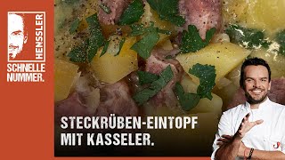 Schnelles SteckrübenEintopf mit Kasseler Rezept von Steffen Henssler  Günstige Rezepte [upl. by Hahseram589]