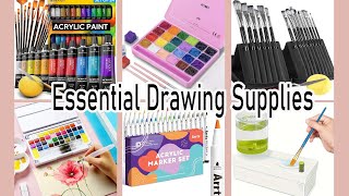 Essential Drawing Supplies  Useful drawing materials  Farjana Drawing Academy [upl. by Aleb628]