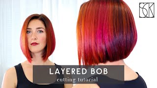 LAYERED BOB HAIRCUT TUTORIAL by SCK [upl. by Atse]