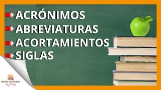 ► ABREVIATURAS SIGLAS ACRÓNIMOS Y ACORTAMIENTOS [upl. by Natfa]