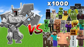 Ferrous Wroughtnaut vs All Mobs in Minecraft x1000  Mob battle [upl. by Ava]