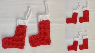 Easy and Quick Crochet Christmas Stocking [upl. by Desirae]