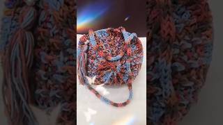 Crochet Round Waffle Stitch Bag crochet crocheting crochetbag [upl. by Faust]