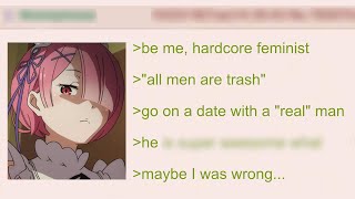 Brainwashed Feminist Goes on a Date with a Real Man  4Chan Greentext Stories [upl. by Tnahsin775]