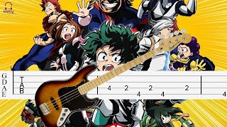 Boku No Hero Academia  The Day Bass Tabs Tutorial [upl. by Morehouse]