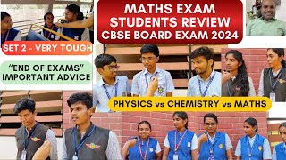 🔴 CBSE MATHS Exam Students Review ❌1 Marks amp Case Study Revenged  TOUGHer than PHYSICS [upl. by Yecaw]