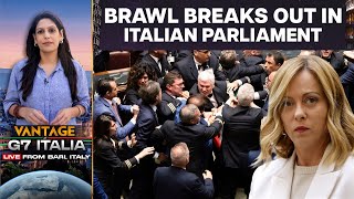 Italy Plays G7 Host while Lawmakers Get into Fistfight  Vantage with Palki Sharma [upl. by Glenine81]