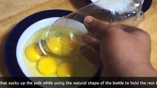 Separating 5 Egg Yolks with a Water Bottle [upl. by Auguste]