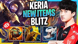 KERIA IS SO GOOD WITH BLITZCRANK WITH NEW ITEMS  T1 Keria Plays Blitzcrank Support vs Milio [upl. by Sven]